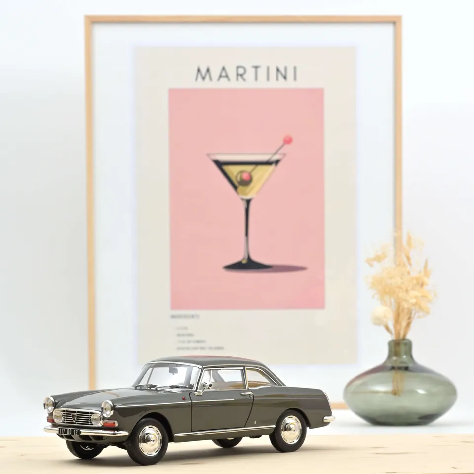 norev-peugeot-404-coup-1967-modellino-auto-1-18-grigio-grafite image 1
