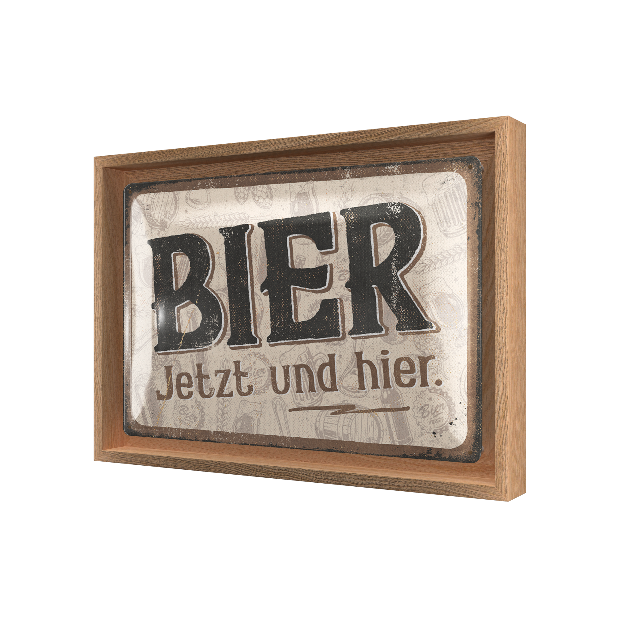 nostalgic-art-bier-jetzt-und-hier-special-edition-con-cornice-n-frame-m-24x33-5- image 1