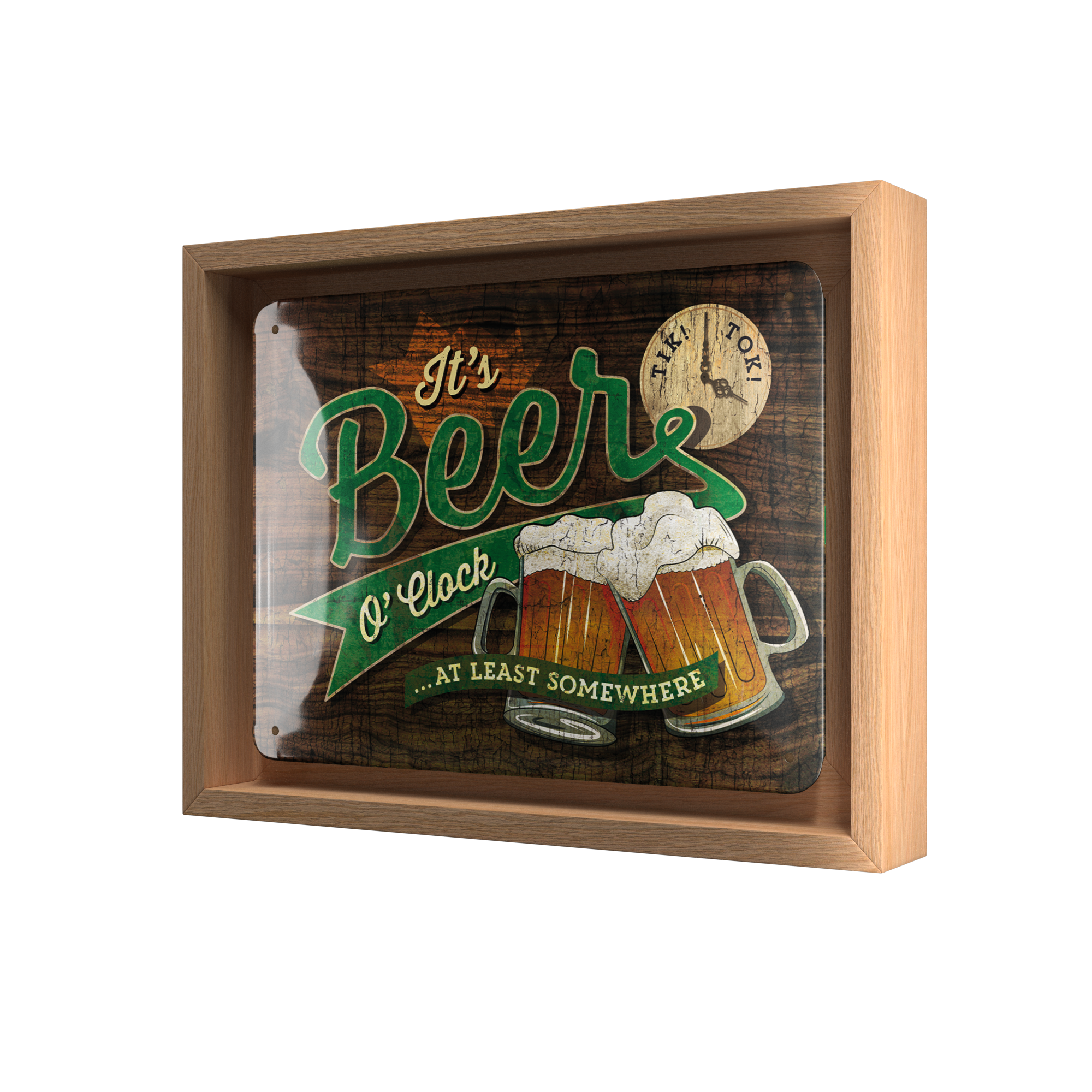 nostalgic-art-beer-o-clock-cornice-n-frame-s-edition-18-5x24-cm image 1