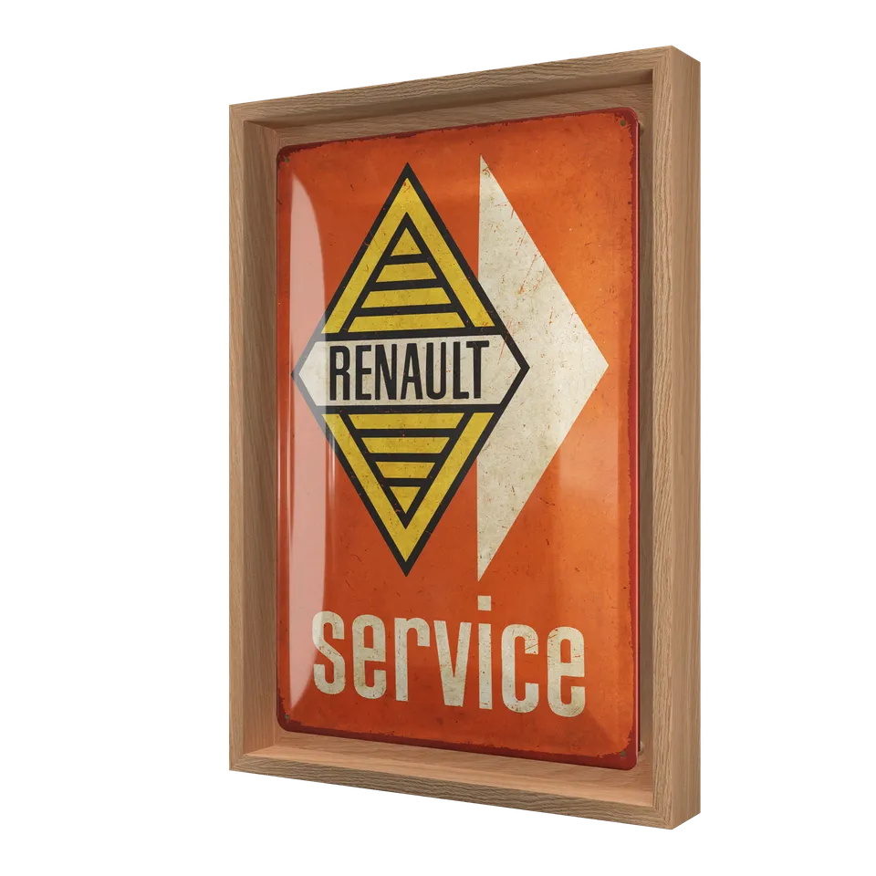 nostalgic-art-renault-service-n-frame-m-edition-targa-con-cornice-legno-24x33-5- image 1