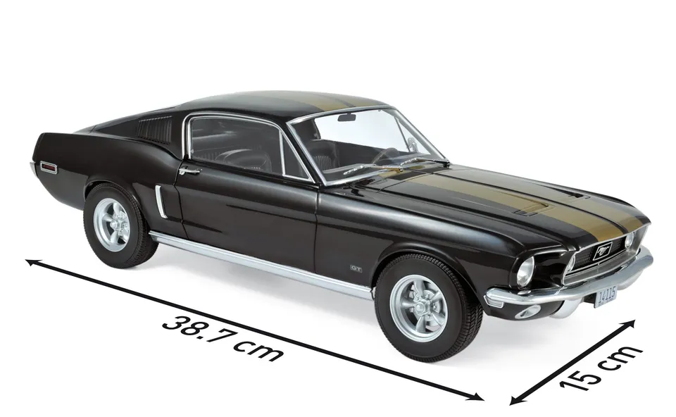norev-ford-mustang-fastback-1968-nero-oro-1-12-100-pezzi image 1