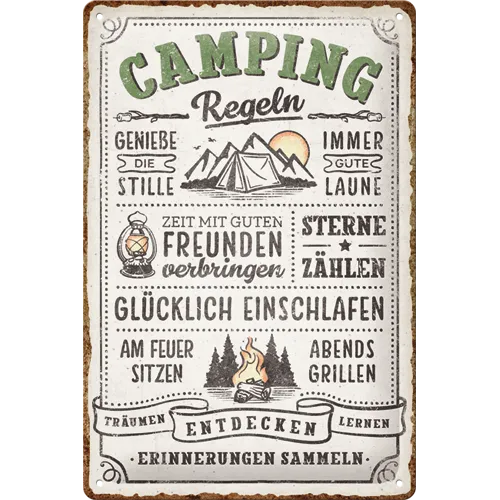 nostalgic-art-camping-regeln-targa-in-metallo-20x30-cm-2 image 1