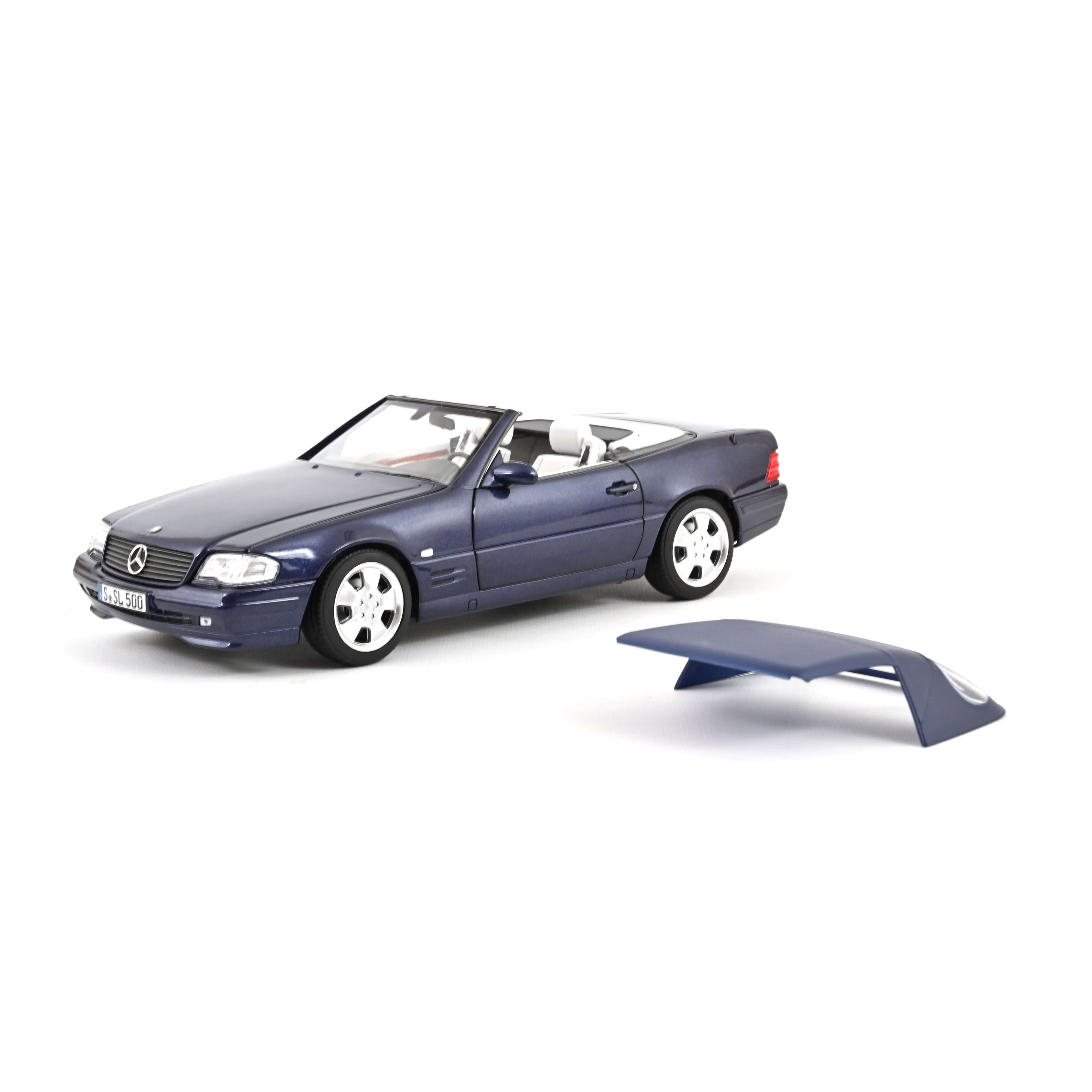 norev-mercedes-benz-sl-500-1999-modellino-auto-1-18-blu-scuro-metallizzato image 1