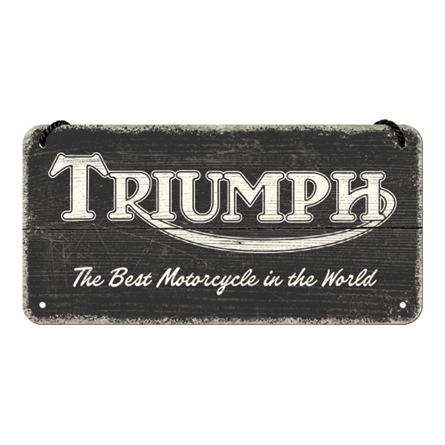 nostalgic-art-triumph-logo-black-wood-insegna-in-metallo-da-appendere-10x20-cm image 1