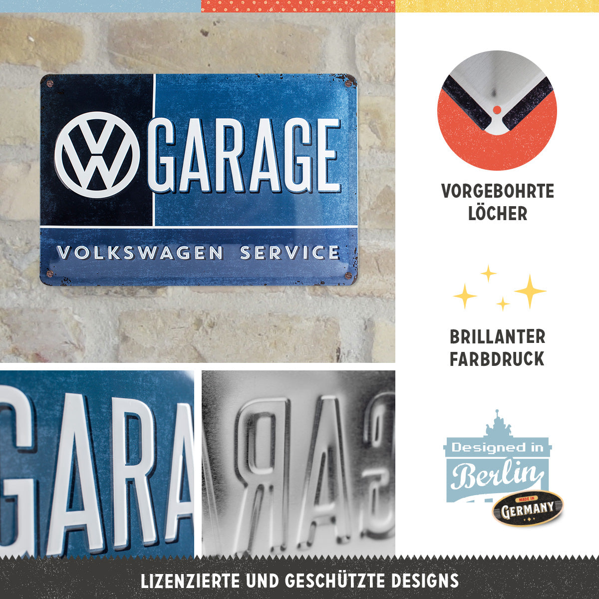 nostalgic-art-vw-garage-targa-in-metallo-20x30-cm image 2