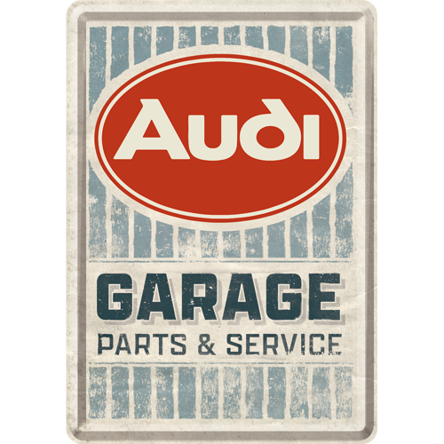 nostalgic-art-audi-garage-metal-card-10x14-cm image 1