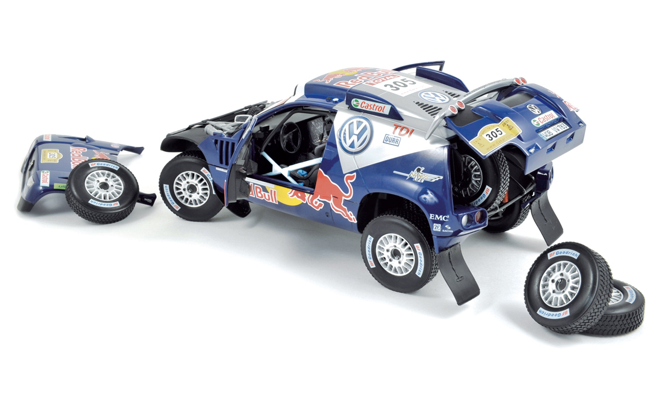 norev-vw-race-touareg-dakar-2009-modellino-auto-1-18-de-villiers image 2