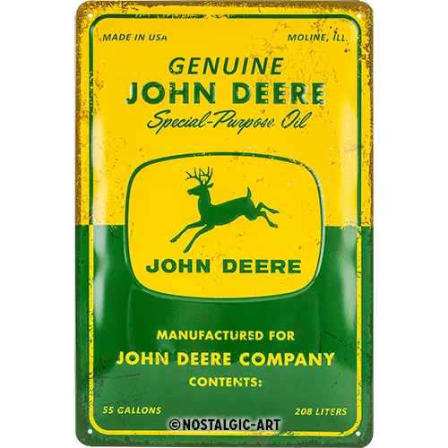 nostalgic-art-john-deere-special-purpose-oil-insegna-in-metallo-20-x-30-cm image 1