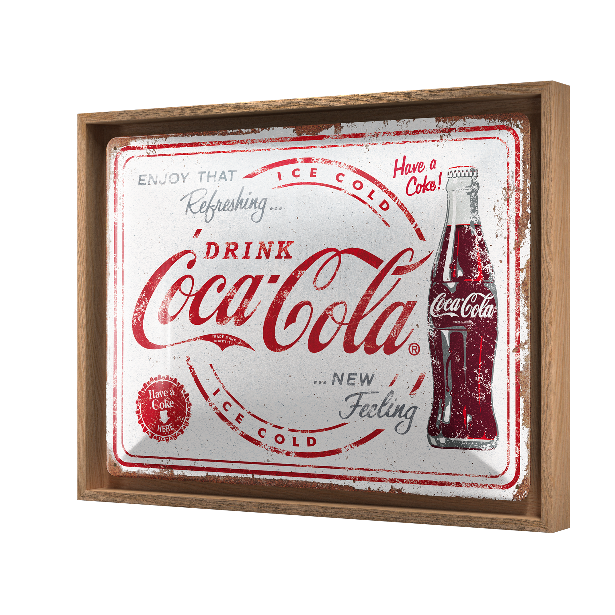nostalgic-art-coca-cola-refreshing-new-feeling-cornice-n-frame-l-33-5x44-cm-con- image 1