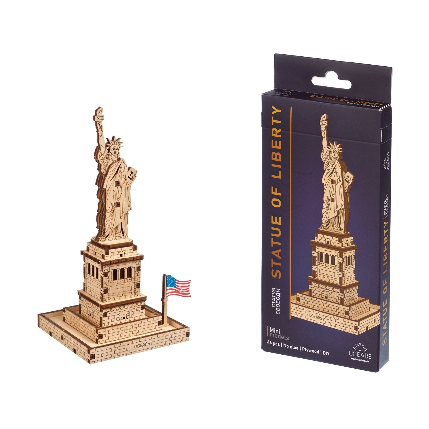 ugears-statua-della-libert-puzzle-3d-meccanico-in-legno image 5