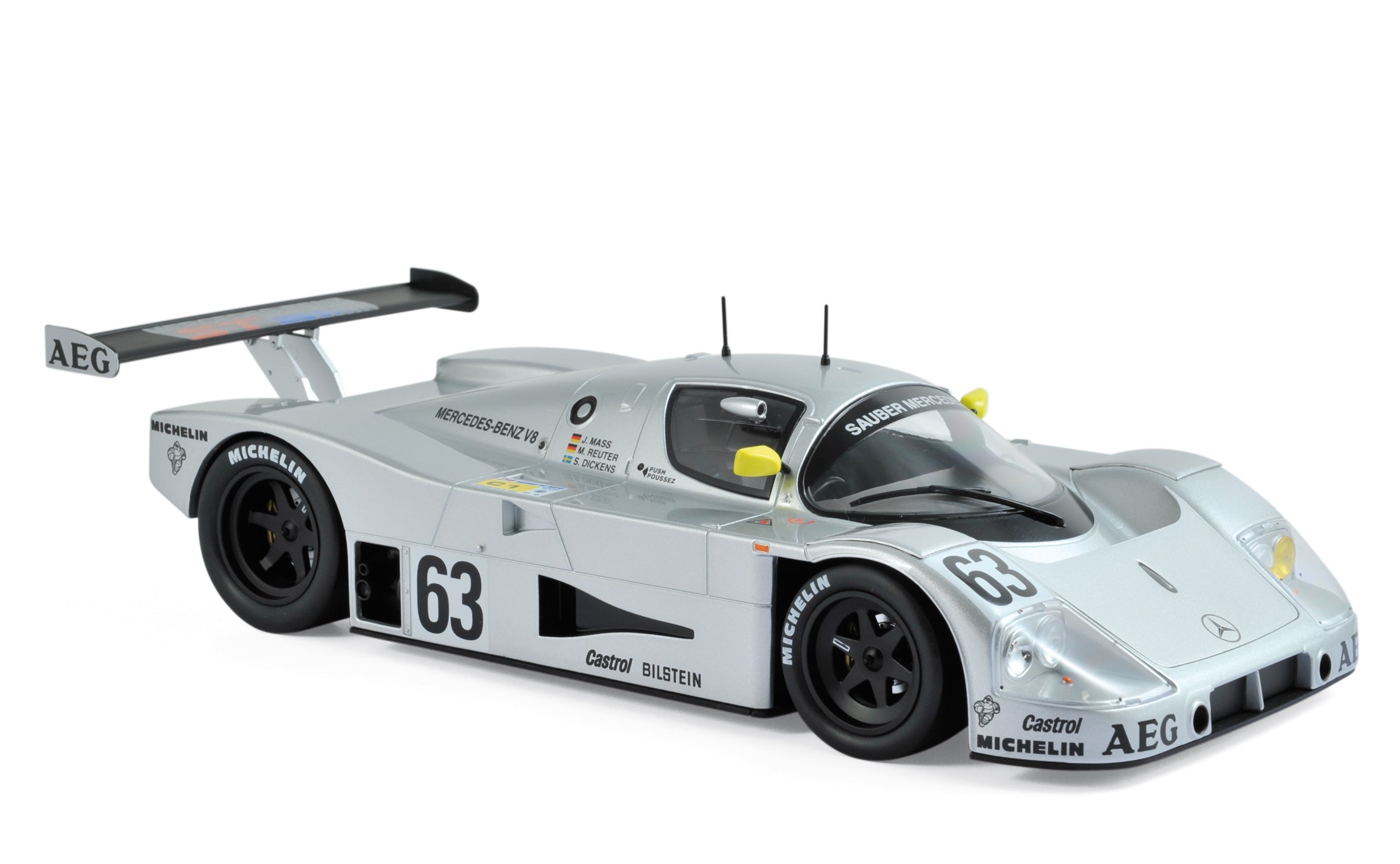 norev-sauber-mercedes-c9-1989-n-63-maas-reuter-dickens-1-18-modellino-le-mans image 1