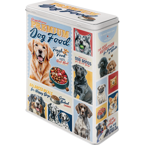 nostalgic-art-premium-dog-food-scatola-metallo-xl-4-litri-8x19x26-cm image 1