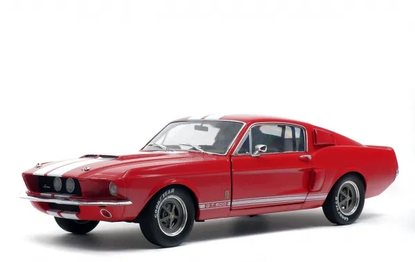 solido-shelby-gt500-1967-modellino-auto-1-18-candy-apple-red-white-stripes image 1