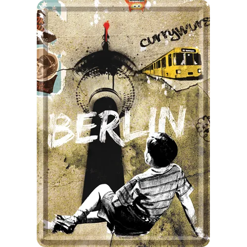 nostalgic-art-berlin-street-art-cartolina-in-metallo-10x14-cm image 1
