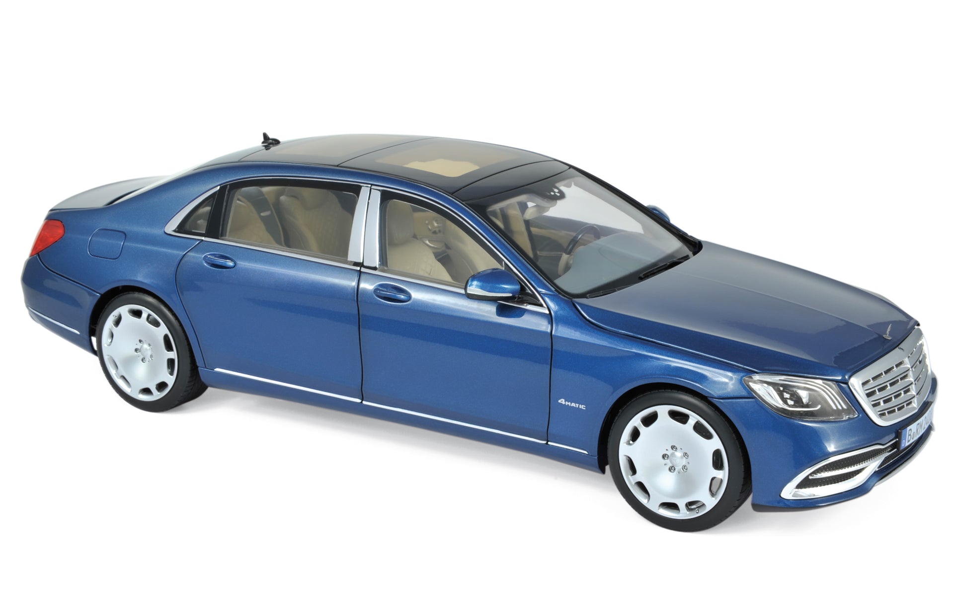 norev-mercedes-maybach-s-650-2018-blu-metallizzato-1-18-modellino-die-cast image 1