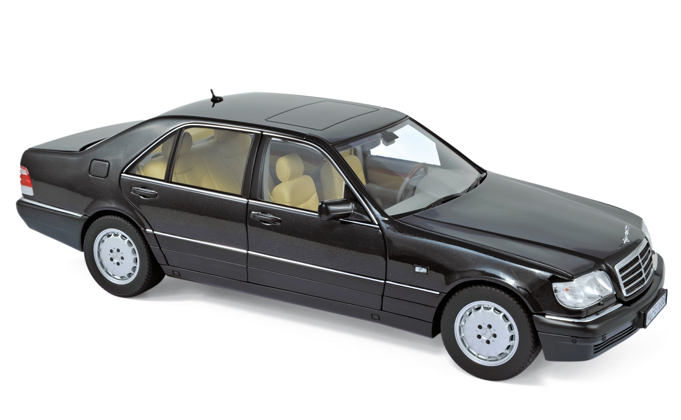 norev-mercedes-benz-s320-1997-modellino-auto-1-18-noir-m-tallis image 1