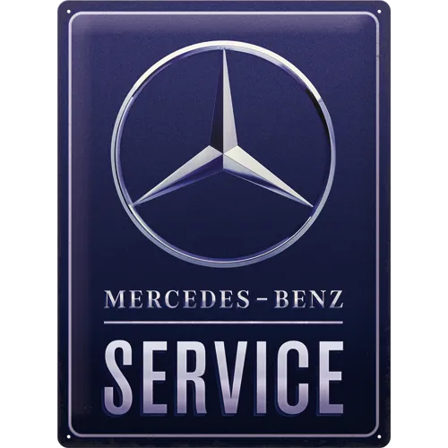 nostalgic-art-mercedes-benz-service-blue-targa-in-metallo-30x40-cm-2 image 1