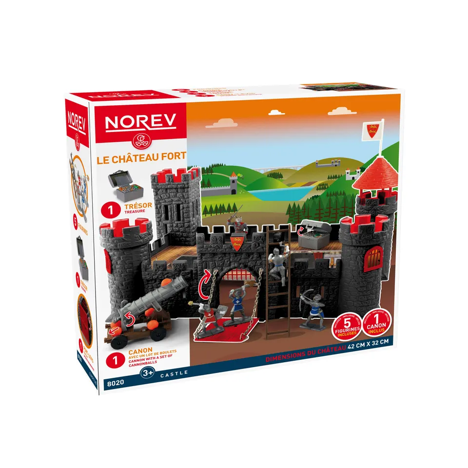 norev-fortezza-con-personaggi-e-can-none-playset-giocattolo image 1