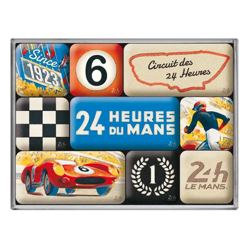 nostalgic-art-24h-le-mans-racing-set-magneti-7x9-cm image 1