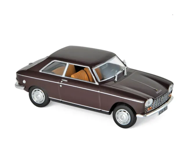 norev-peugeot-204-coup-1967-marron-1-43-modellino-auto-d-epoca image 1