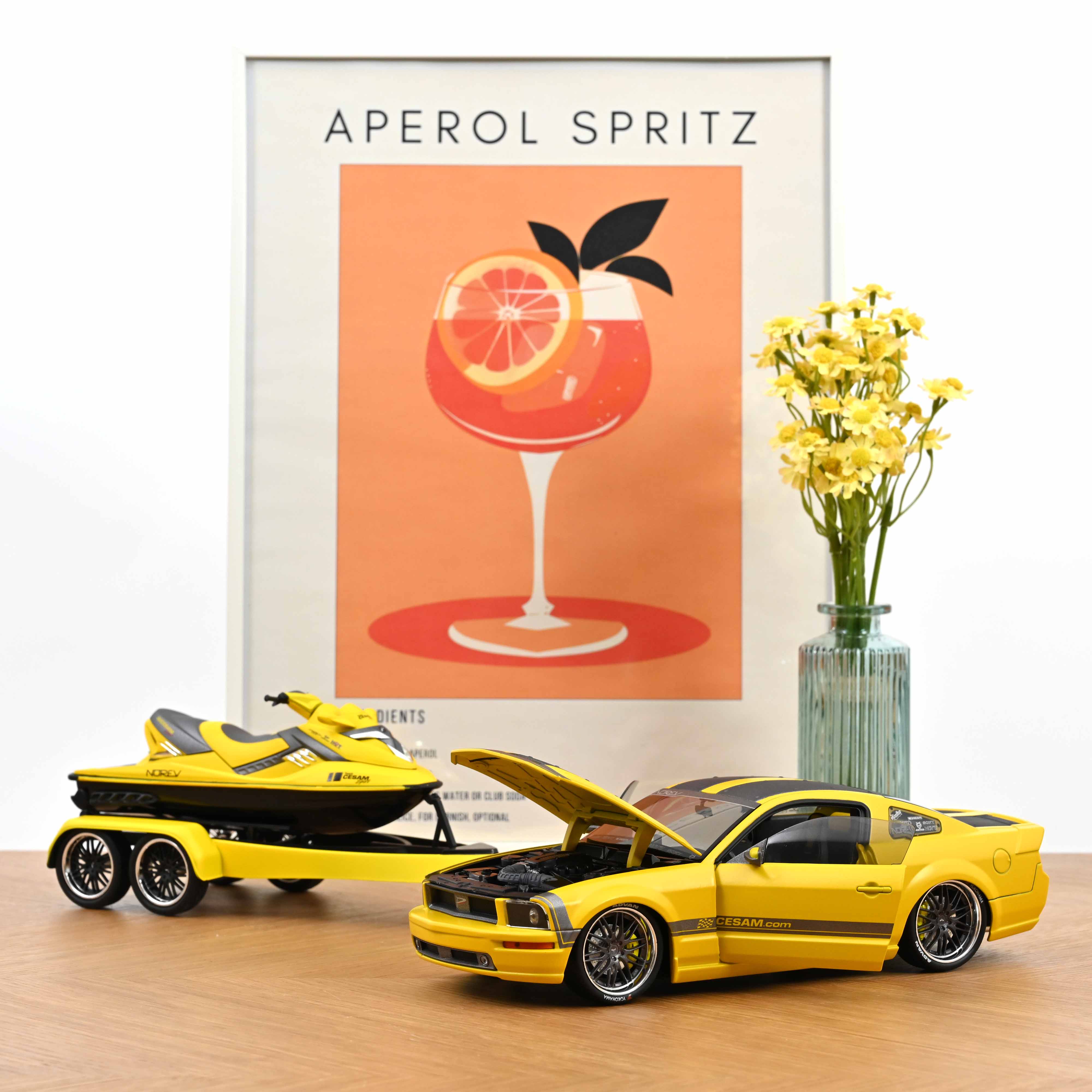 norev-mustang-jet-ski-parotech-giallo-cesam-modellino-1-18 image 2