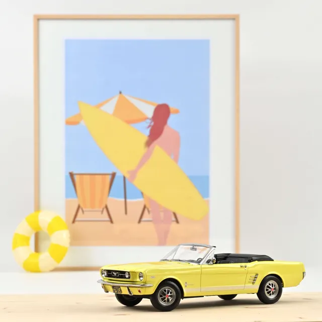 norev-ford-mustang-convertible-1966-springtime-yellow-1-18-modello-auto-edizione image 1