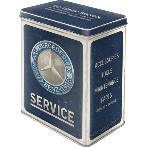 nostalgic-art-mercedes-benz-service-emblem-blue-scatola-in-metallo-l-3-litri-2 image 1
