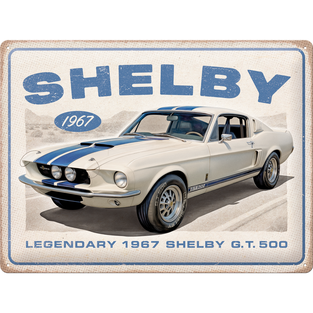 nostalgic-art-shelby-1967-gt-500-targa-in-metallo-30x40-cm-2 image 1