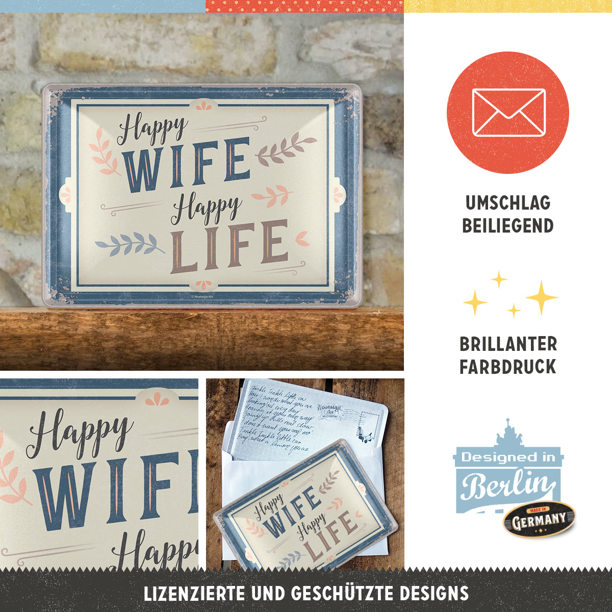 nostalgic-art-happy-wife-happy-life-metal-card-10x14-cm image 3