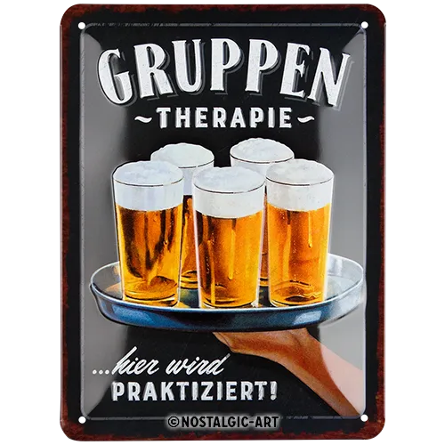 nostalgic-art-gruppentherapie-bier-targa-in-metallo-15x20-cm-2 image 1