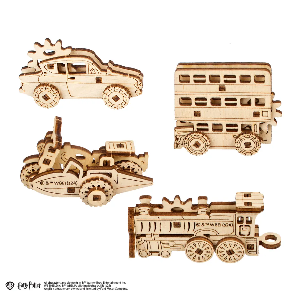 ugears-magical-vehicles-u-fidgets-set-4-mini-modelli-in-legno-da-costruire image 1