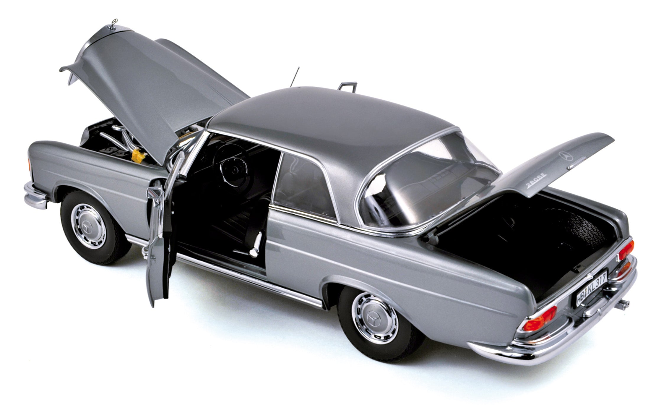norev-mercedes-benz-280-se-coup-1969-modellino-auto-1-18-grigio-2 image 2
