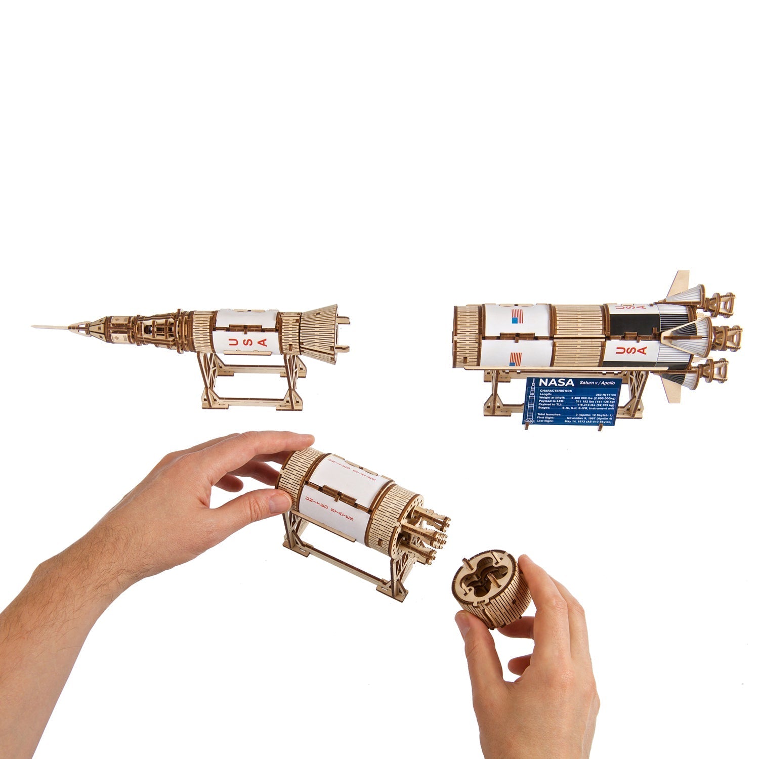 ugears-nasa-saturn-v-modello-razzo-in-legno-3d-da-costruire image 5