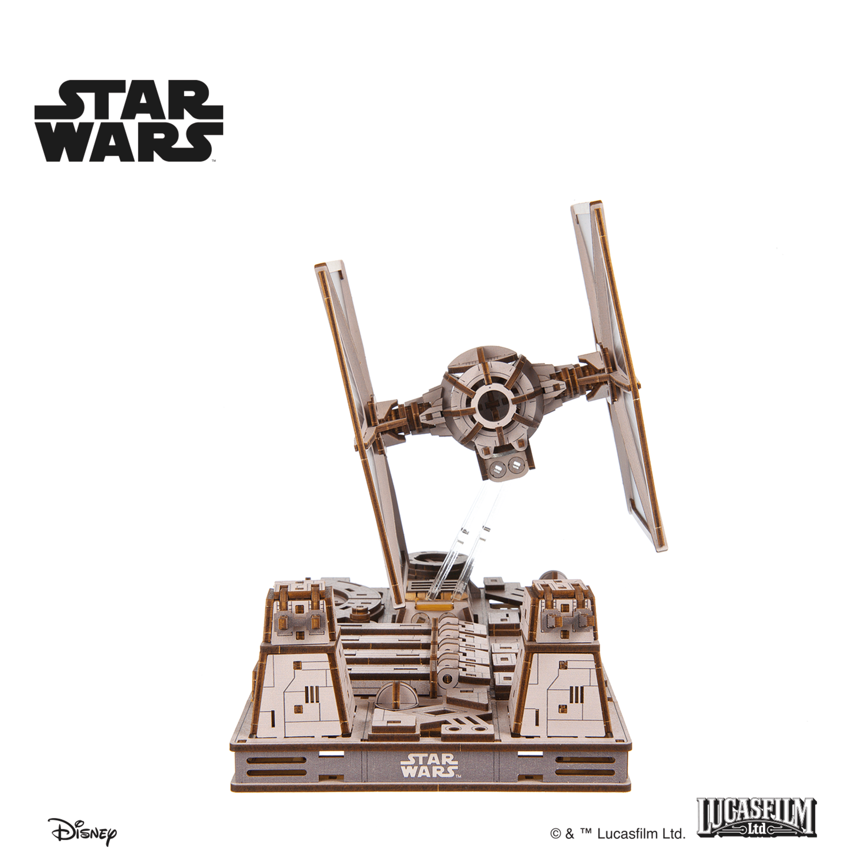 ugears-tie-fighter-star-wars-modellino-meccanico-in-legno image 4