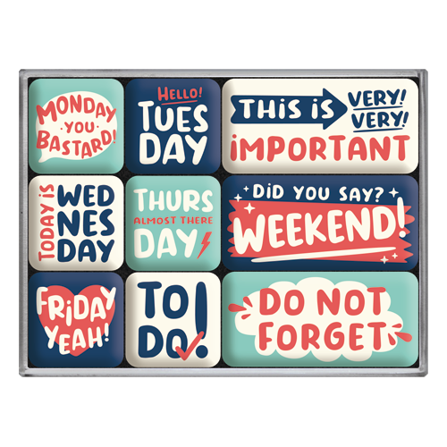 nostalgic-art-happy-week-set-magneti-retr image 1