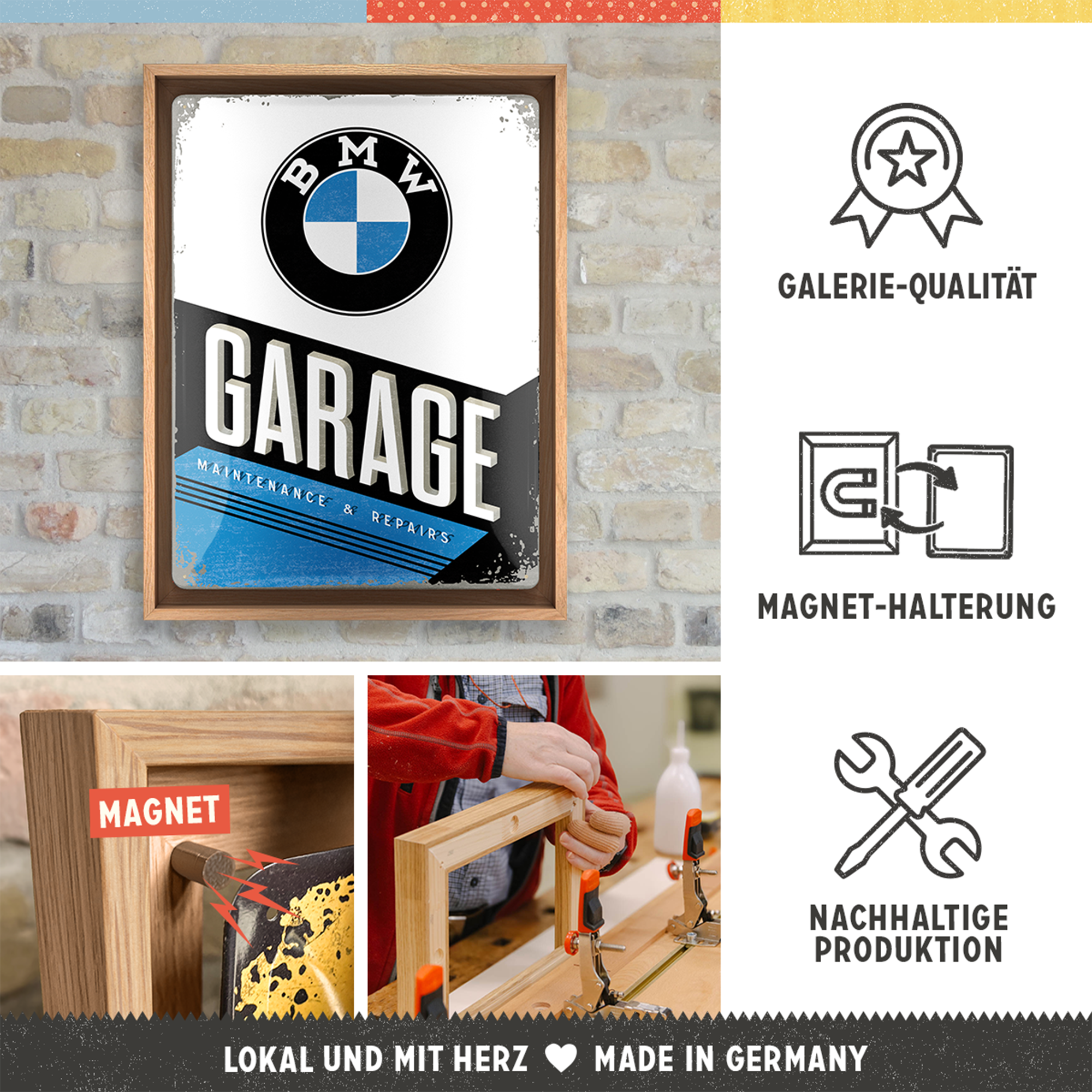 nostalgic-art-bmw-garage-n-frame-l-edition-cornice-rovere-33-5x44-cm image 3