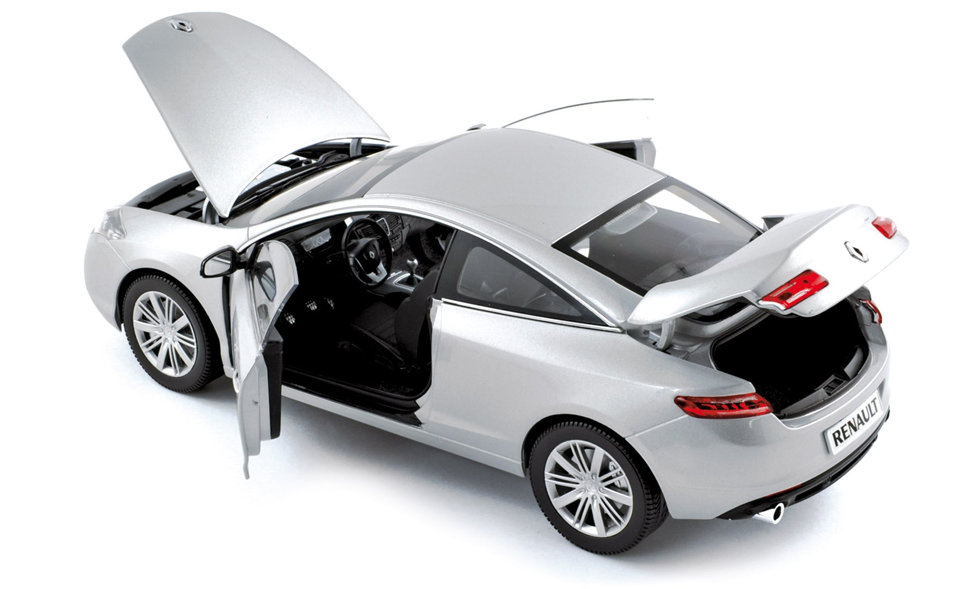 norev-renault-laguna-coup-2008-grigio-platino-modellino-auto-1-18 image 1