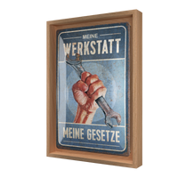 nostalgic-art-meine-werkstatt-meine-gesetze-targa-in-metallo-20x30-cm image 4