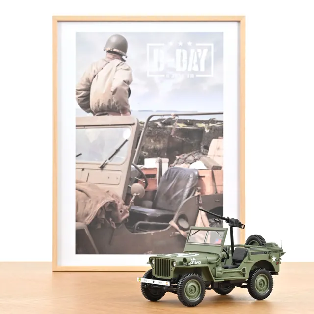norev-jeep-militare-1944-d-day-modellino-militare-1-18 image 1