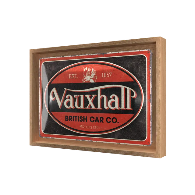 nostalgic-art-vauxhall-vintage-oval-n-frame-m-edition-targa-metallo-con-cornice- image 1