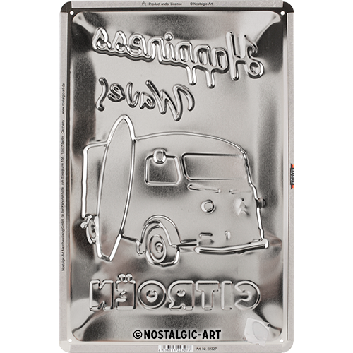 nostalgic-art-citro-n-type-h-happiness-comes-in-waves-targa-metallica-20x30-cm image 3