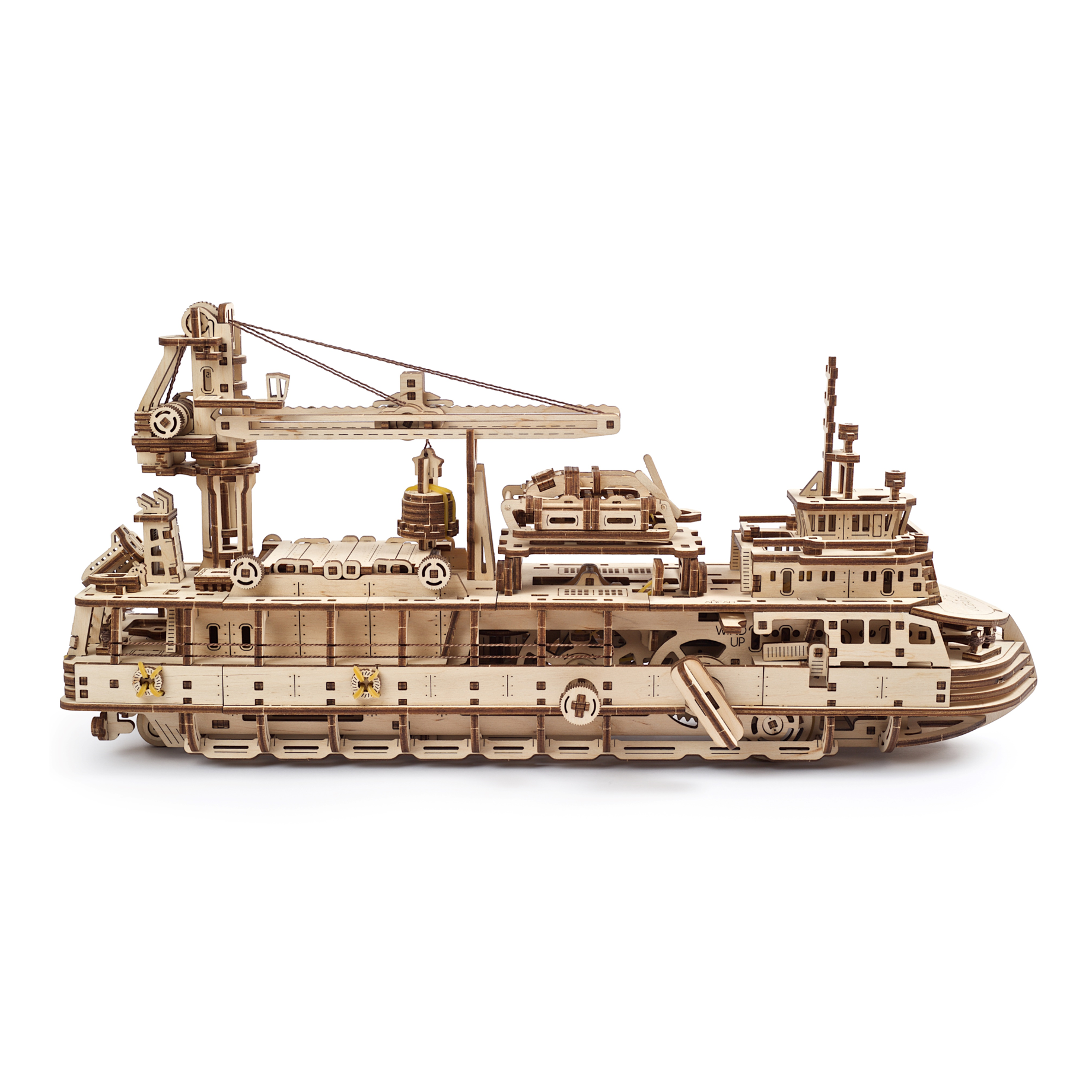 ugears-research-vessel-modello-meccanico-in-legno-3d-nave-da-ricerca image 2