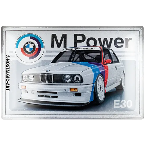 nostalgic-art-bmw-motorsport-m-power-e30-targa-in-metallo-40x60-cm-2 image 1