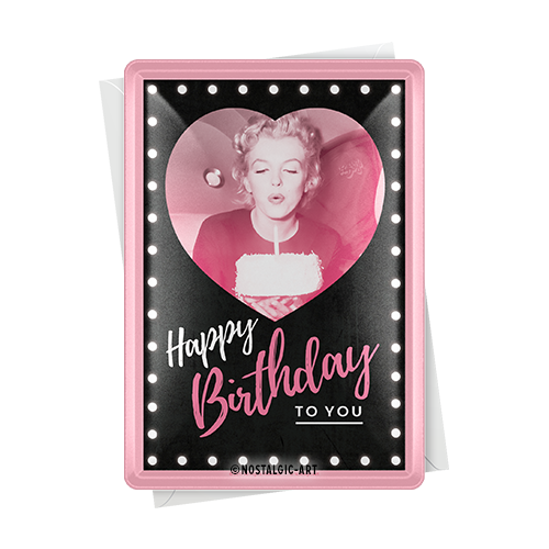 nostalgic-art-marilyn-happy-birthday-biglietto-in-metallo-10x14-cm-2 image 2