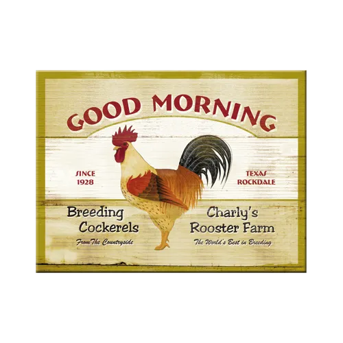 nostalgic-art-good-morning-calamita-da-frigo-in-metallo-6x8-cm image 1