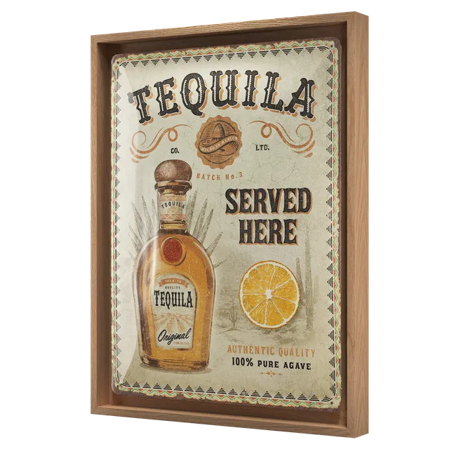nostalgic-art-tequila-served-here-cornice-n-frame-l-per-targhe-in-metallo-con-si image 1