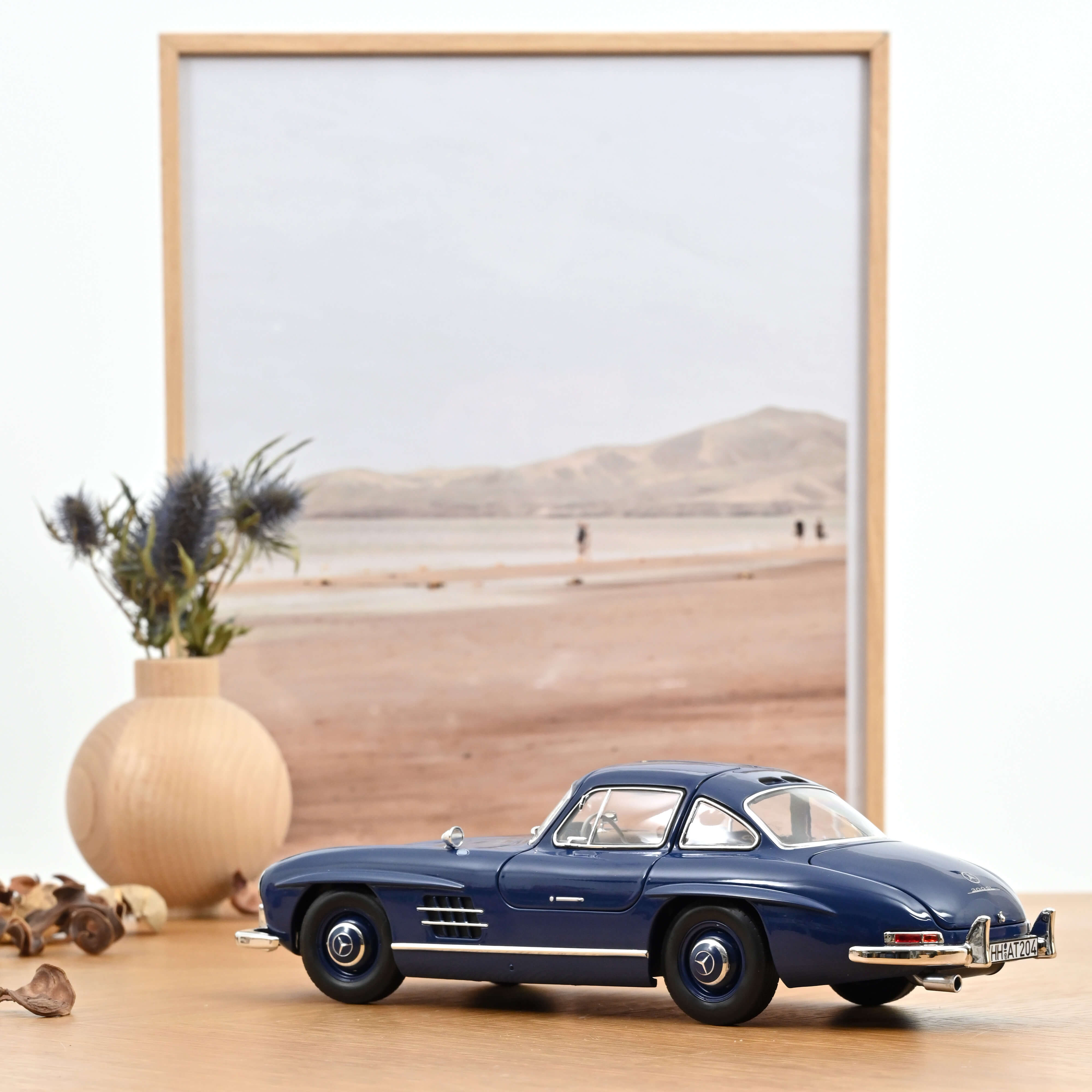 norev-mercedes-benz-300-sl-1954-bleu-modellino-auto-1-18 image 4