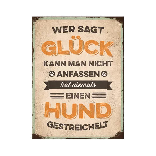 nostalgic-art-pfotenschild-gl-ck-anfassen-magnete-da-frigo-6x8-cm image 1
