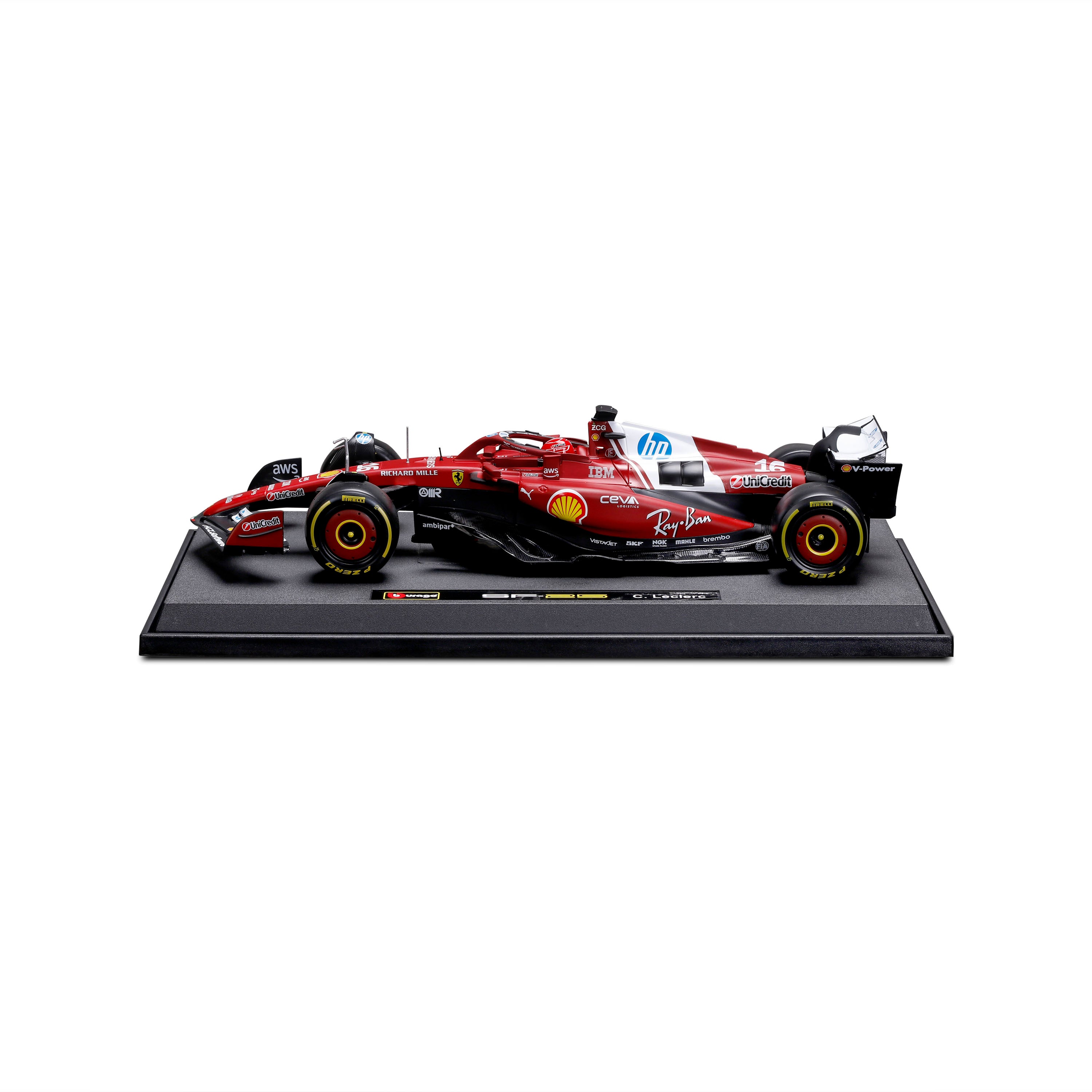 bburago-f1-ferrari-sf-25-2025-16-charles-leclerc-modellino-die-cast-scala-1-18 image 3