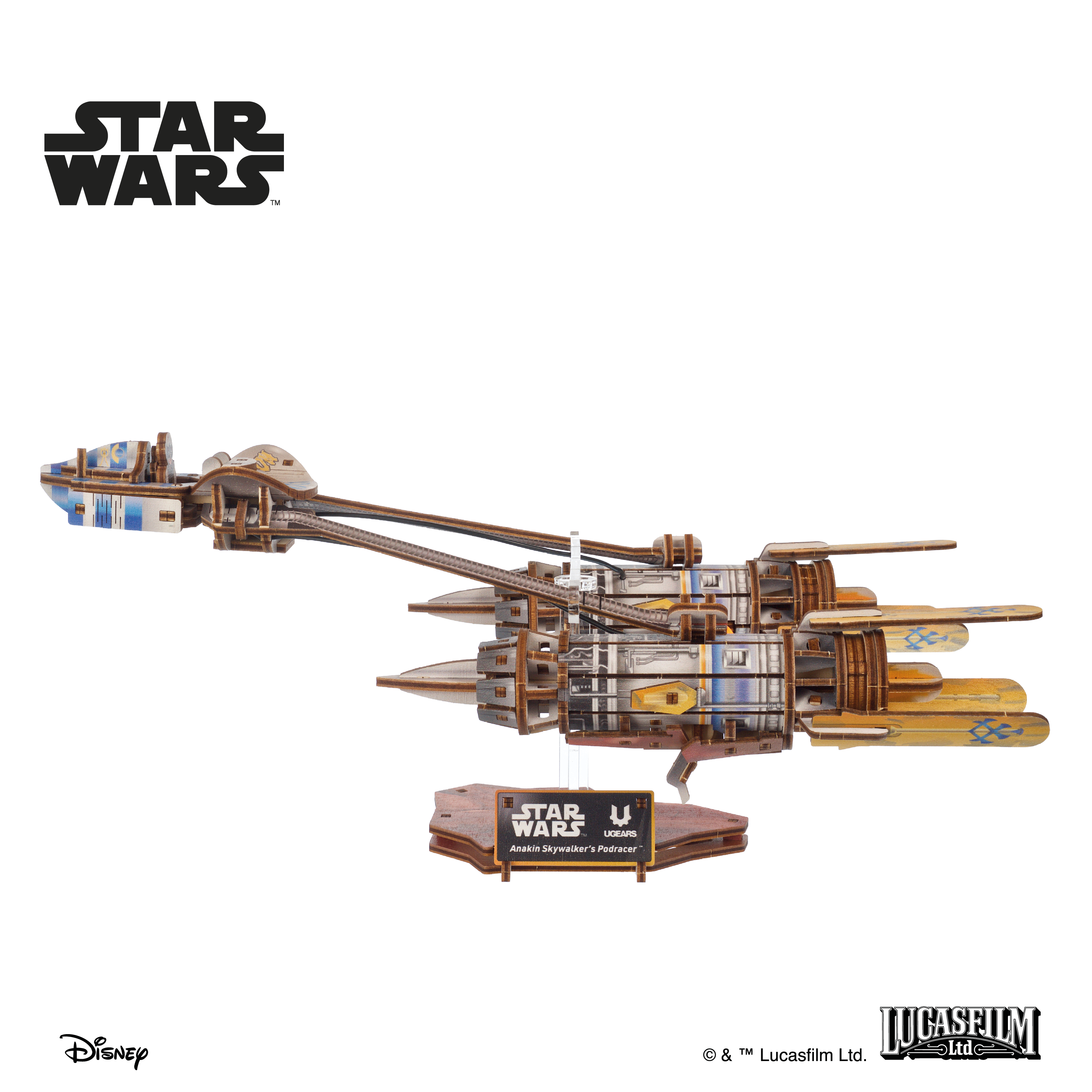 ugears-anakin-skywalker-s-podracer-star-wars-modello-3d-in-legno-meccanico-da-co image 5